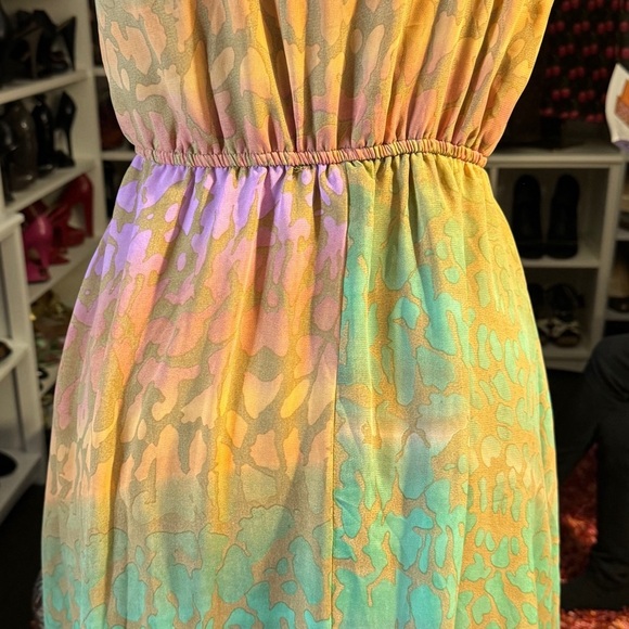 Delia’s High/low Pastel Leopard Dress, Size XS - Picture 5 of 7